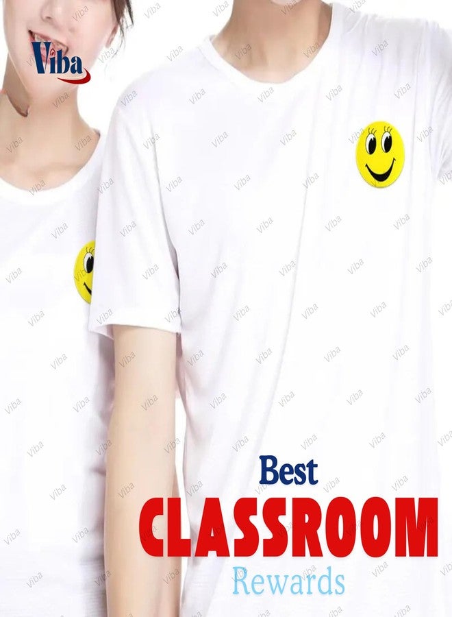 VIBA® Mini Smiley Badge with Pin - 4.4cm Metal Brooch for Kids | Birthday Return Gift, Classroom Rewards, Party Favor, Unisex Goodie Bag Fillers (Pack of 30) - Image 5